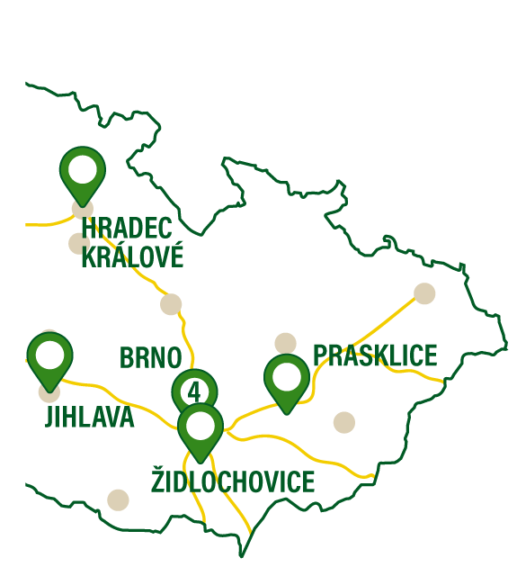 Mapa kamenných prodejen